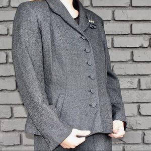40s Dark Grey Skirt Suit